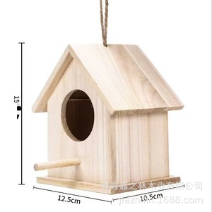 Nichoir transfrontalier en bois, nid d'oiseau en bois, nid de colibri à faire soi-même, nichoir extérieur, mangeoire à oiseaux - Product Image 4