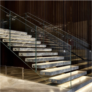 Escaliers de seconde main de bonne qualité <span class=keywords><strong>Escalier</strong></span> droit classique <span class=keywords><strong>Escalier</strong></span> garde-corps en verre vente d'usine - Product Image 4