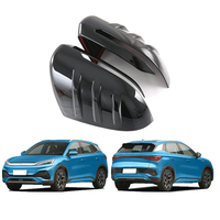 Coque de rétroviseur latéral noir brillant pour BYD Atto 3 Yuan Plus, et coque de poignée de porte