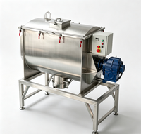 Mélangeur à ruban double spirale en acier inoxydable, agitateur de poudre sèche, capacité 200L, 4kW, pour aliments, engrais, détergents en poudre