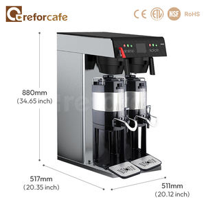 Cafetière professionnelle à double réservoir de grande capacité <span class=keywords><strong>Machine</strong></span> à café <span class=keywords><strong>vintage</strong></span> commerciale automatique - Product Image 6