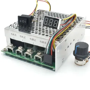 Modul pengontrol kecepatan PWM, tampilan Digital 60A 10-55v, membalikkan 0 ~ 100% motor DC dapat disesuaikan 12V 24V 36V 48V MAX 100A