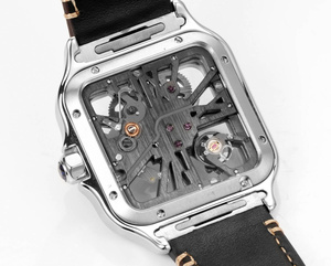 Fashion Trend Automatic Mechanical <b>Watch</b> Sapphire Crystal Mirror Five Bead Chain Stainless Steel Strap Square <b>Case</b> - Product Image 4