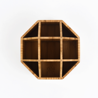 WDF haute qualité simple bureau porte-crayon en bois plateaux rustique bois papeterie organisateur bambou porte-stylo pour bureau