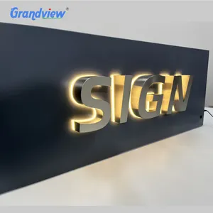 Logo de voiture 3D personnalisé, noms, emblèmes, signe de lettre éclairé par Led