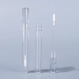 2.5ml Round PETG Crystal Tall Clear Lip Gloss Tubes