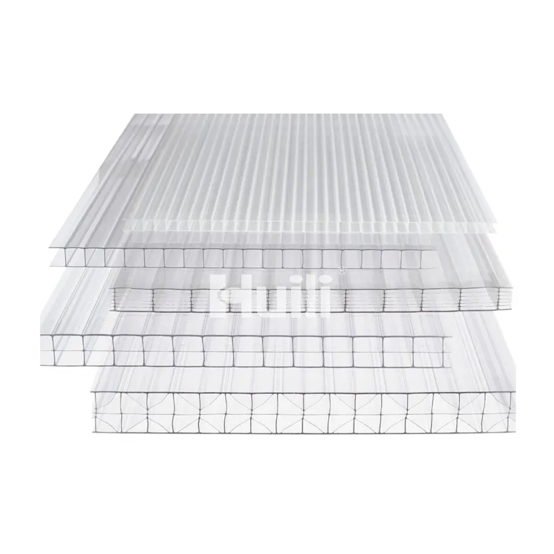 Wall PC Hollow Sheet Corrugated Embossed Solid Polycarbonate Sheet for Roofing Greenhouse