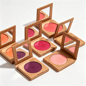 Paleta de Rubor Mineral Prensado de Marca Privada, Altamente Pigmentado, Mate, Maquillaje Facial Natural con Espejo - Product Image 1