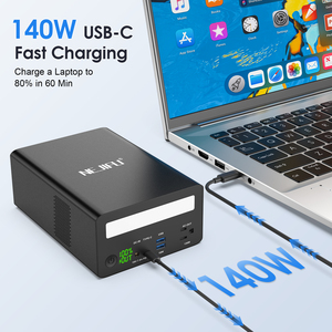 Meilleures ventes 2026 : Batterie externe 160000 mAh avec prise secteur 130W, charge ultra-rapide 200000 mAh pour ordinateur portable, téléviseur, drone - Product Image 2