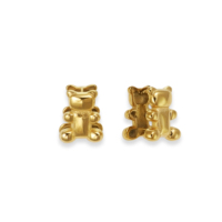 Boucles d'oreilles créoles bohèmes MYNECK en acier inoxydable plaqué or 18 carats PVD, tendance coréenne, mignonnes, cadeau pour couple, ours doré