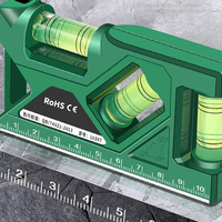 Mini niveau à bulle 3-en-1 haute précision, règle de mesure horizontale et verticale, rapporteur, outils magnétiques portables