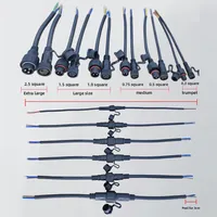 Câble Connecteur Étanche IP68 Mâle/Femelle 2-8 Broches 0.3-2.5 mm² à Raccordement Rapide 380V pour Alimentation Industrielle et Aviation Anti-Poussière