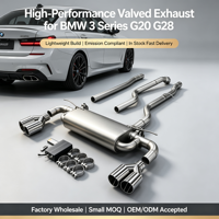 Kit d'échappement complet BMW Série 3 G20 G21 G28 320i 325i 330i 335i 340i B48 N20 Valvetronic SS304 avec tous les accessoires Son puissant