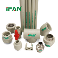 Raccords PPR gris IFAN 20-110mm PN25, matière première Hyosung, non toxique, longue durée de vie 50 ans, pour système d'eau de bâtiment