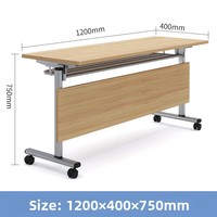 Table de formation pliable peu encombrante avec roulettes - Bureau de conférence multifonctionnel à combinaison libre