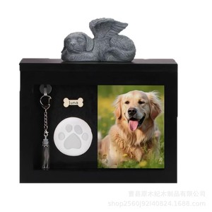 Pet <b>Urn</b> Wooden Box 23.5cm Rectangle Durable Pet Keepsake Storage for Dogs <b>Cats</b> Memorial - Product Image 3