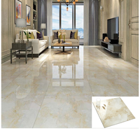 Prix de gros 60x60 80x80 Carreaux de sol en porcelaine aspect marbre beige jade pour salon