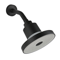 Pommeau de douche minéral moderne à plusieurs étages KDF Remplacement de la tête haute pression Fixation fixe noire Filtre de douche KDF à plusieurs étages