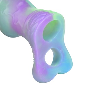 Thick Luminous Silicone Penis Enlargement Sleeve with Scrotum & Vein Details <b>for</b> <b>Men</b> to Delay Ejaculation Cock Sleeve Sex <b>Toys</b> - Product Image 3