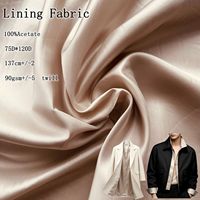 Doublure en taffetas sergé d'acétate de qualité supérieure, antistatique et infroissable, 100 % douce et respirante pour vêtements de filles, tissée et teinte