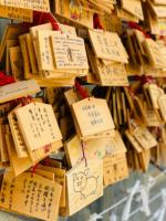 Plaques de prière japonaises Ema en bois de pin brut, personnalisables par sublimation, en gros, pour artisanat et ornements d'arbre