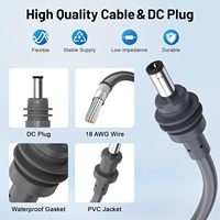 Cable de Datos 3 en 1 para Cargador de Coche, Cable de Alimentación Tipo C DC, Enchufe para Encendedor de Cigarrillos de 12V 24V para Coches, Autocaravanas y Camiones