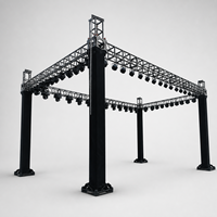 Structure de scène DJ en aluminium sur mesure pour éclairage de concert, événements musicaux et équipement de scène