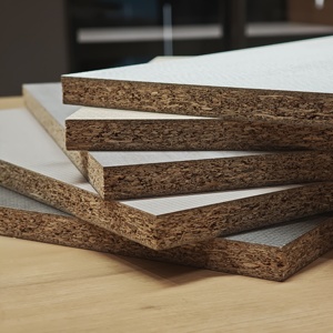 Ván ép nhà sản xuất 9-25 mét Trắng melamine phải đối mặt với ván dăm ván cho đồ nội thất hoàn thành bề mặt-trực tiếp - Product Image 6
