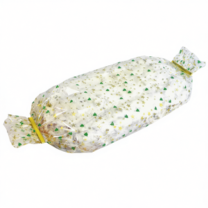 Christmas Cellophane <b>Wrap</b> With Stars And Trees 20x52 In Pack Of 10 For Holiday Gift Wrapping - Product Image 2