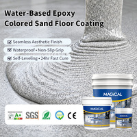 Revêtement de sol époxy auto-nivelant imperméable haute performance pour la construction, couleur sable, effet marbre liquide, anti-corrosion, surface durable