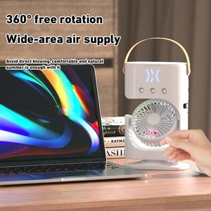 Portable Fan Air Conditioners USB Electric Fan <b>Led</b> Night <b>Light</b> Water Mist Fun Super Strong Wind 3 in 1 Air Humidifier for Home - Product Image 4