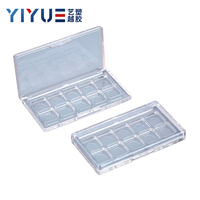 YIYUE Transparent Private Label Contour Case 10 puits En Plastique Vide Maquillage Fard À Paupières Palette Cas