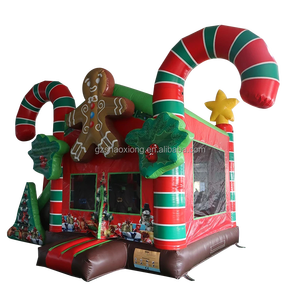 Thương mại giáng sinh <span class=keywords><strong>Inflatable</strong></span> lâu đài Wonderland Santa Claus nhà trả lại Combo Gingerbread người đàn ông <span class=keywords><strong>bouncy</strong></span> lâu đài trượt cho trẻ em - Product Image 3