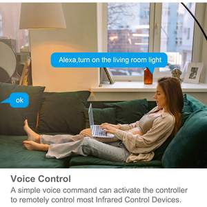 Telecomando Universale Intelligente Antela UFO-R6 con 4 Pulsanti, Controllo Vocale IR e App, Nero, Portata 10M per Set-Top Box - Product Image 4