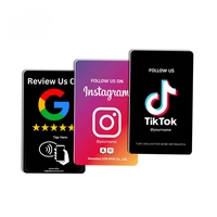 Cartes de visite professionnelles NFC RFID en PVC personnalisées pour avis TikTok et Google, avec impression sur mesure