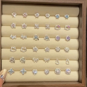 Pendientes de plata de ley 925 originales, aretes de moissanita, joyería de plata de ley para mujer, pendientes de plata 925 para hombre - Product Image 1