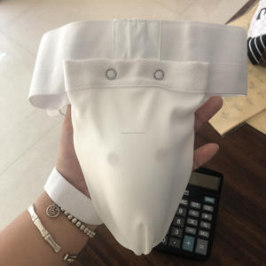 Hoge Kwaliteit Ademende Karate Lies Guard Martial Arts Protector Kruis Bescherming Wit Zwart - Product Image 2