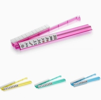 Poussoirs de tuiles de mahjong en acrylique de 18 pouces, transparents et colorés, bâtonnets de poussée pour le mahjong américain, accessoire de jeu