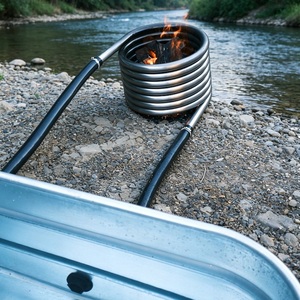 Kit de chauffage à spirale en acier inoxydable pour bain extérieur à bois, pour réservoir ovale en acier galvanisé, bac à bain et piscine - Product Image 2