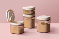 Boîte à lait en poudre magnétique 1200 ml, double paroi, anti-lumière, qualité alimentaire