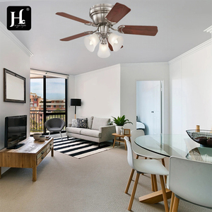 Ventilador de techo con luz, muy vendido, con 6 aspas de fibra de densidad media, decorativo, con motor de CA y kit de luz. - Product Image 6