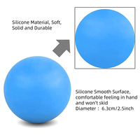 Balles de massage de crosse en caoutchouc de silicone 100% avec logo personnalisé 63mm thérapie de libération myofasciale noeuds musculaires balle de massage de yoga