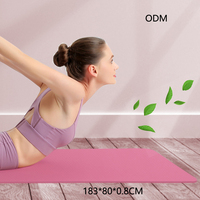 Tapete de Yoga TPE de Grado Clínico, Extra Ancho de 8 mm y 80 cm, para Restauración Postparto y Rehabilitación del Suelo Pélvico, Tapete Directo para Yoga y Pilates