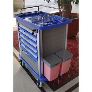 I Care CE Certified Class II Anesthesia Cart Hospital Furniture ABS Emergency Trolley Made in China - Product Image 4