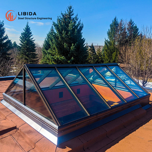 Profilo in alluminio Smart Led solare ventilazione lucernario grande elettrico apribile motorizzato vetro scorrevole piano lucernario - Product Image 2