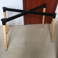 Cadre de table en bois stable et durable de haute qualité Jambes Installation facile Base de table de meubles de restaurant de café