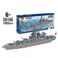 WOMA TOYS – blocs de construction pour enfants, blocs de construction, bateau de combat, bateau de guerre, modèle de jouet, personnalisable, cuirassé, loisirs, vente en gros