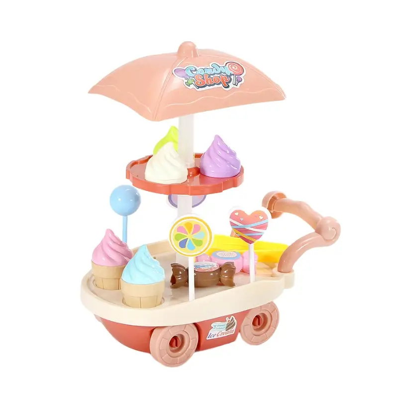 Novos brinquedos 2023 Kids Kitchen Cooking Set Brinquedos Educativos Kids Kitchen Pretend Play Ice Cream Toys