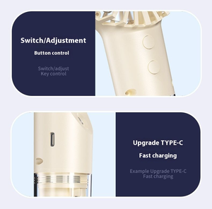 Bán Buôn Xách Tay Cầm Tay Fan 4 Tốc Độ Túi Có Thể Sạc Lại Cá Nhân Nhỏ Du Lịch Fan Hâm Mộ Mạnh Mẽ Mini Phun Fan Với Bể Nước - Product Image 2