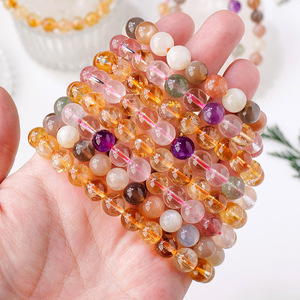 2024 hecho a mano piedra preciosa de cristal curativo Natural 8 Mm pulsera de cuentas redondas pulseras de joyería de moda - Product Image 3